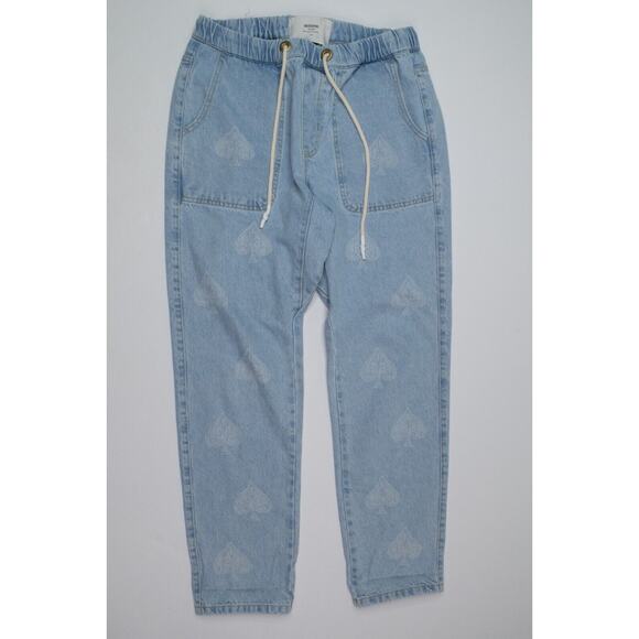 NWT-ONETEASPOON Ace of Spades Boyfriend Blue Jeans Pull On Denim Sz:XXS Ret$180 - Picture 6 of 9